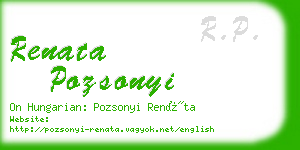 renata pozsonyi business card